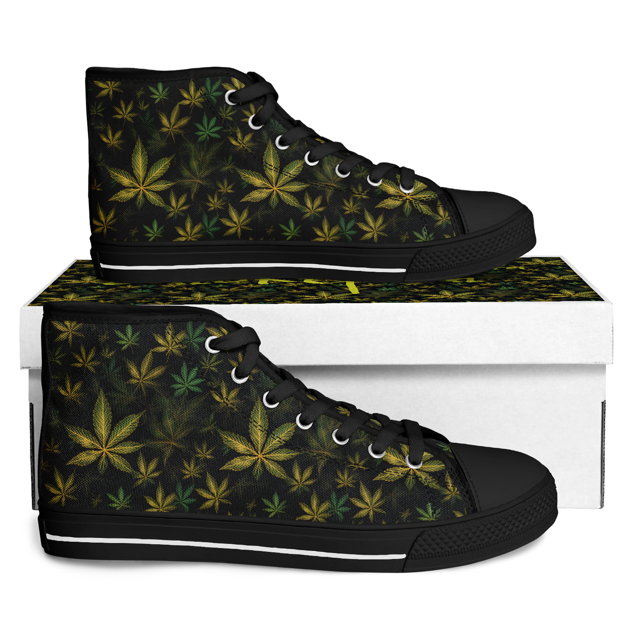 Chokefish™ Urban Peak Retro High Tops-Canabis-027-2