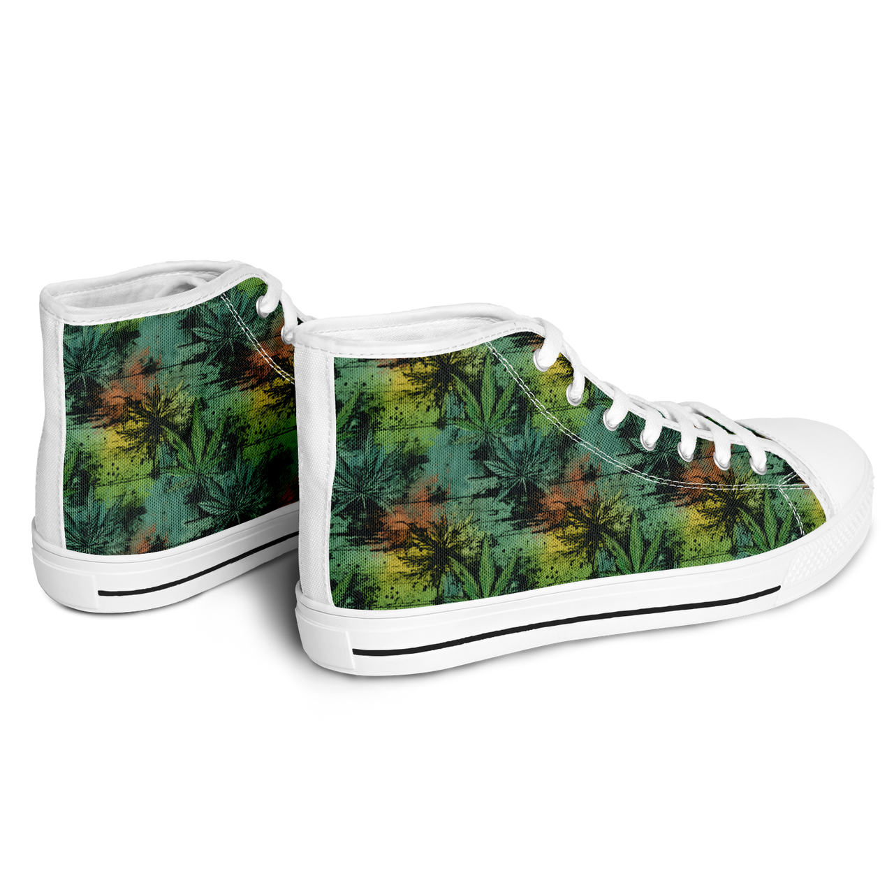 Chokefish™ Urban Peak Retro High Tops-Cannabis-006