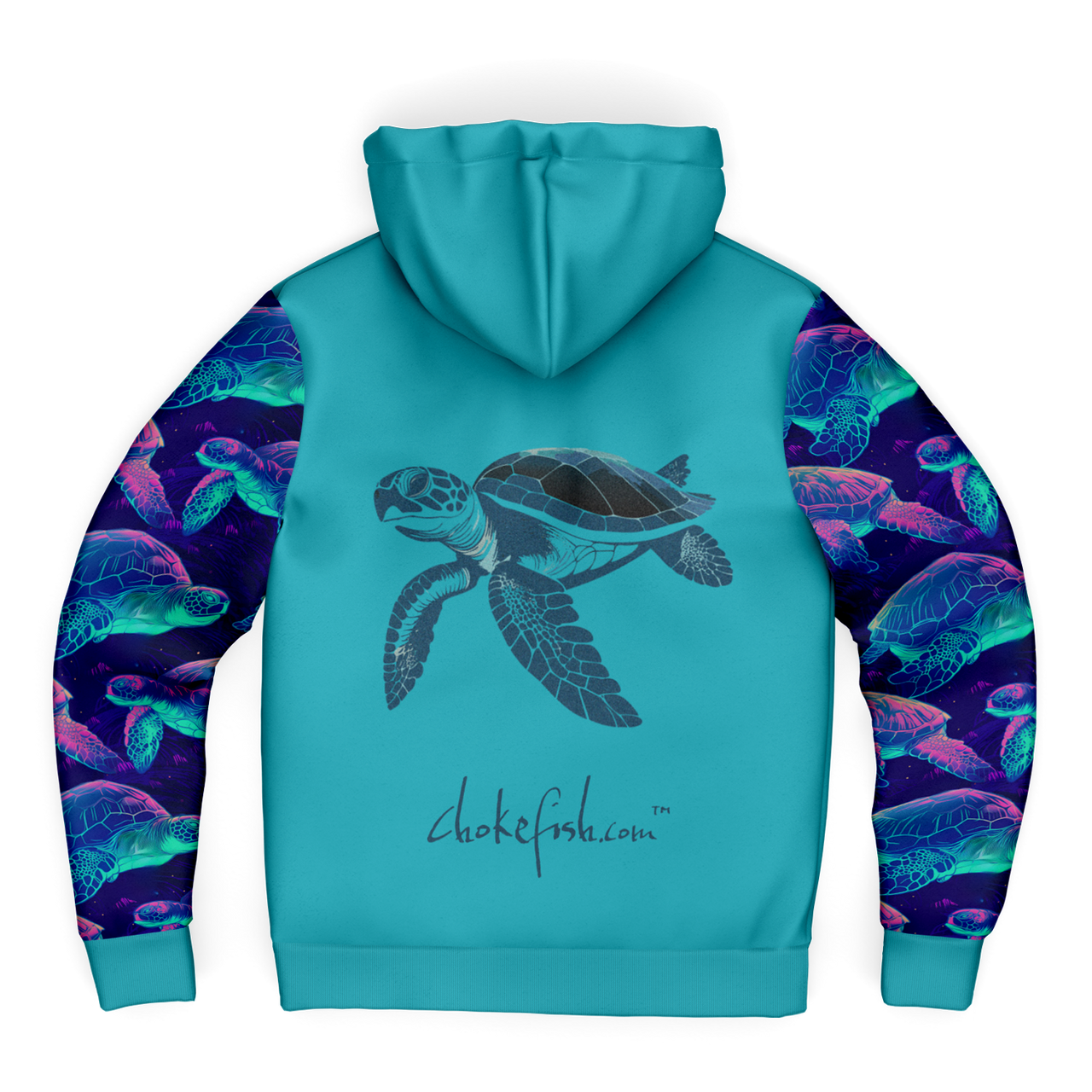 Chokefish™ Microfleece Zip-Up Hoodie Marine Life-014B