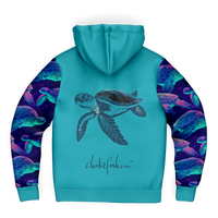 Chokefish™ Microfleece Zip-Up Hoodie Marine Life-014B