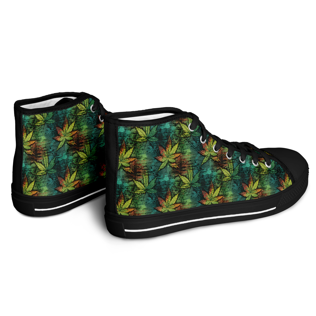 Chokefish™ Urban Peak Retro High Tops-Cannabis-003-2