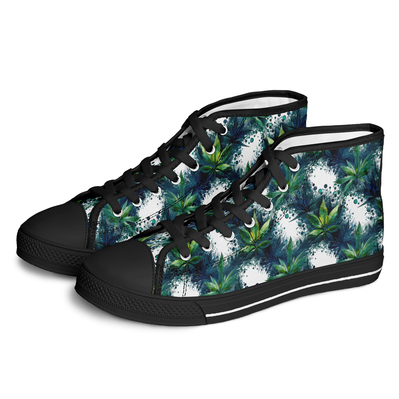 Chokefish™ Urban Peak Retro High Tops-Cannabis-013-2