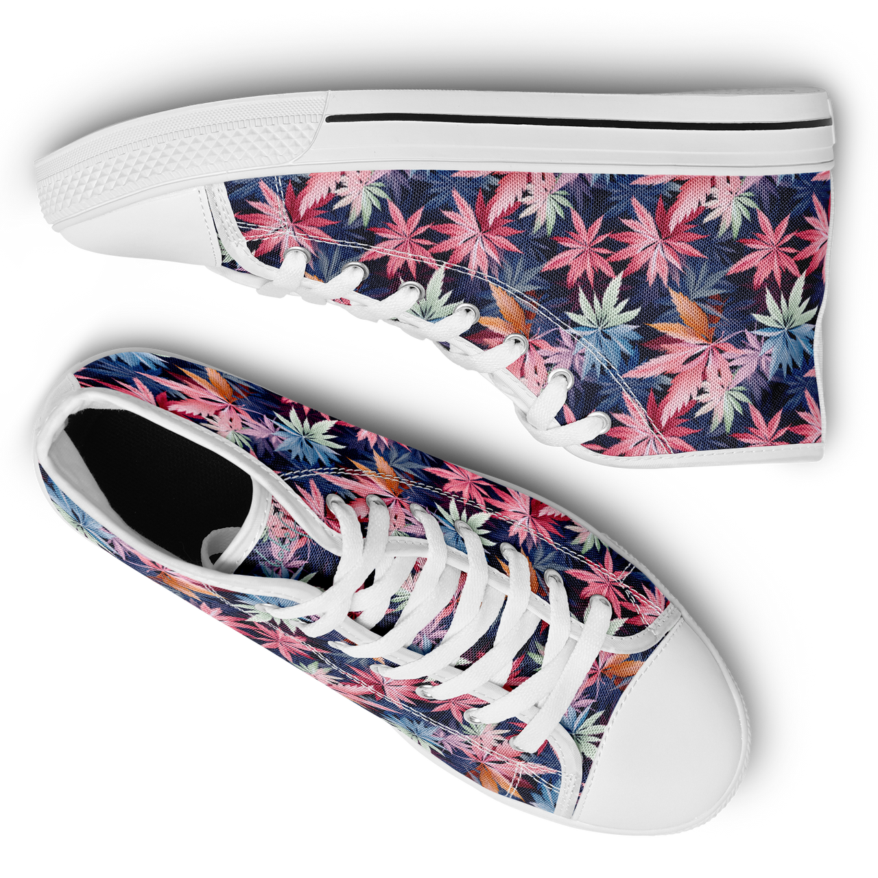 Chokefish™ Urban Peak Retro High Tops-Cannabis-001