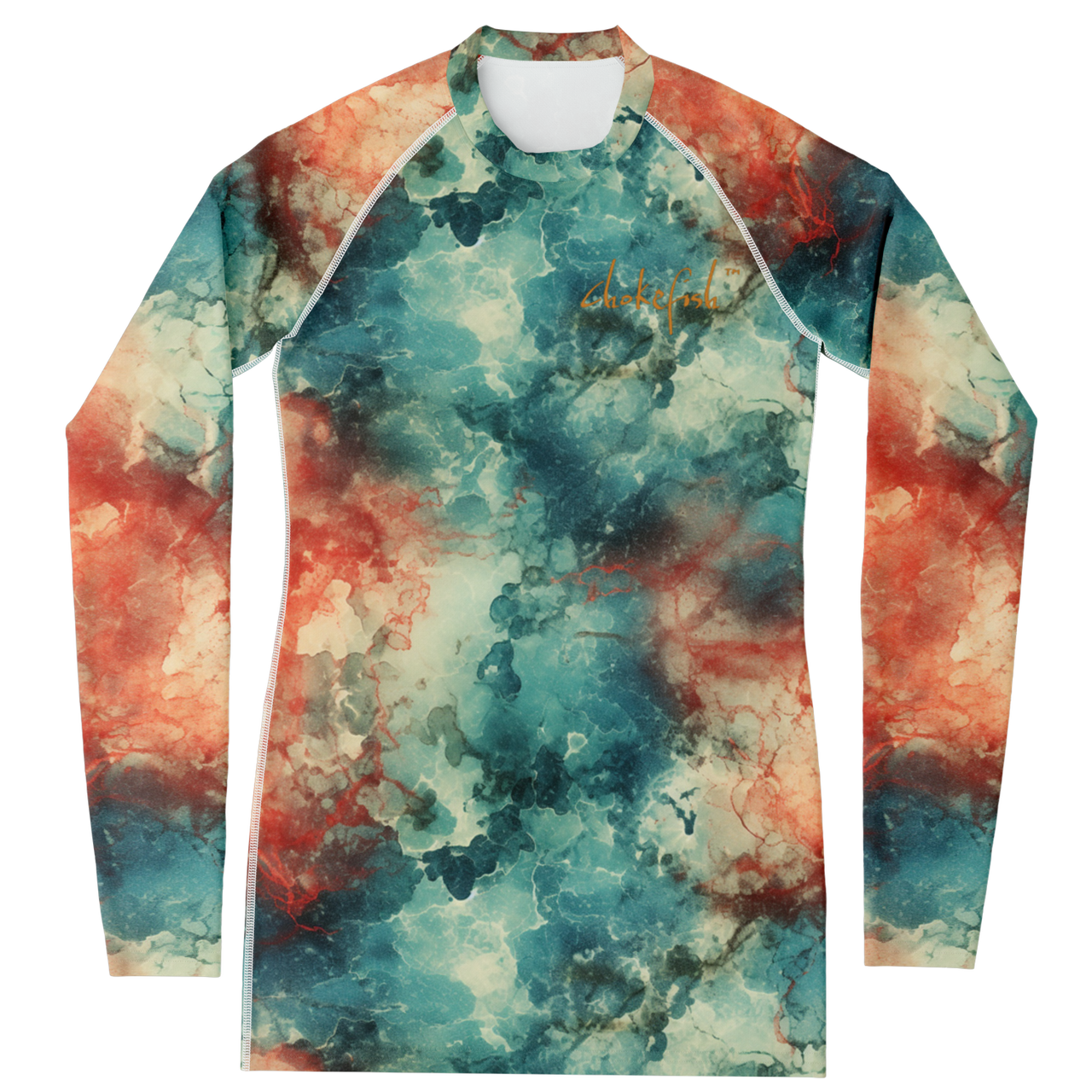 Chokefish™ Long Sleeve Rashguard Acid-Wash Woman's Shirt-004