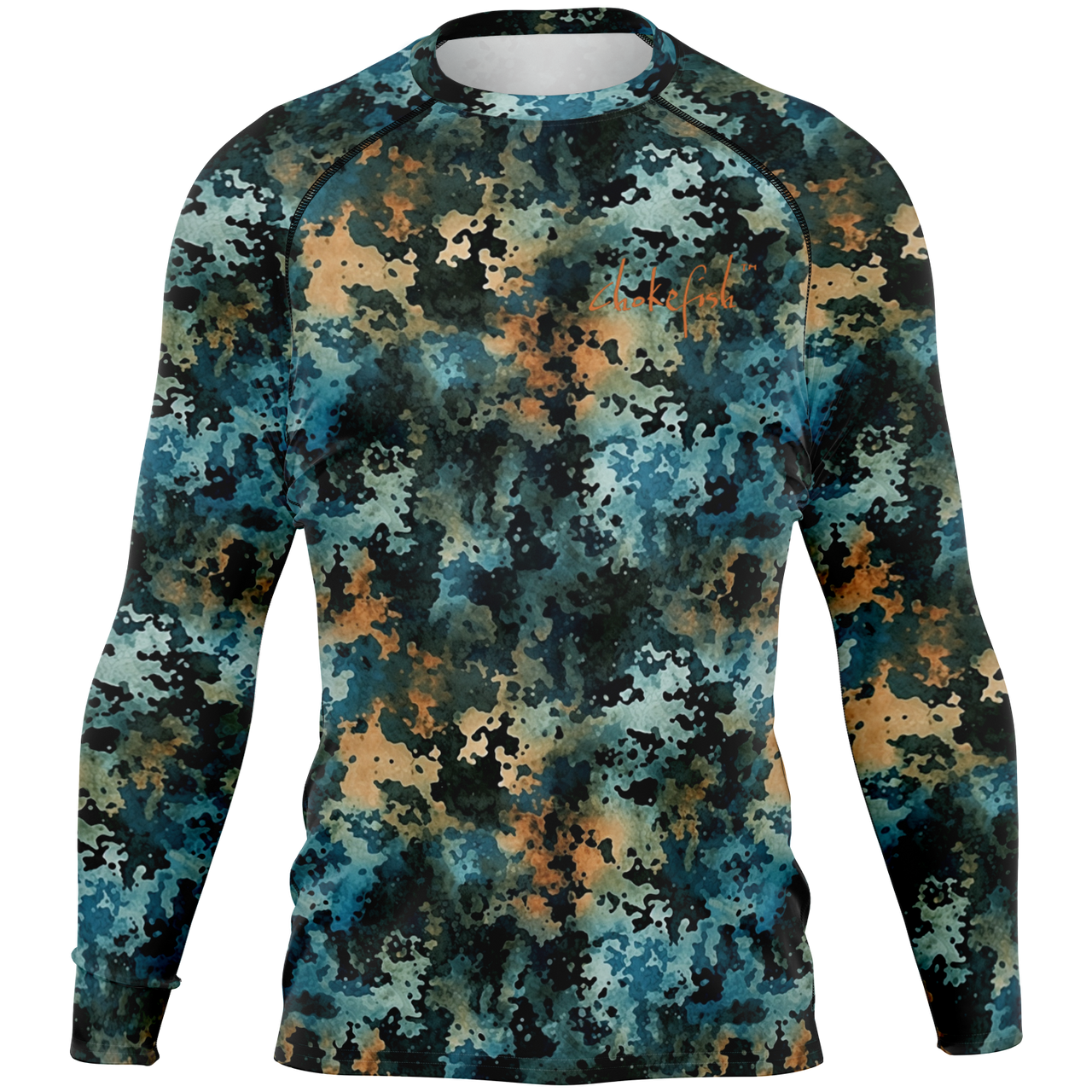 Chokefish™ Long Sleeve Rashguard Acid-Wash Men's Shirt-016