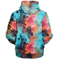 Chokefish™ Microfleece Zip-Up Hoodie Acid-Wash Colors-007