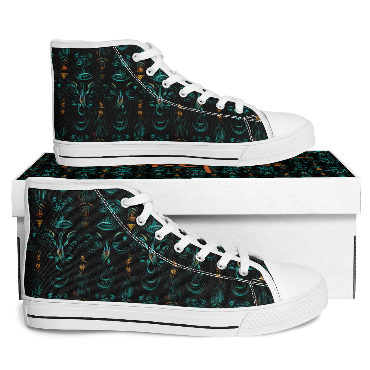 Chokefish™ Urban Peak Retro High Tops-Totems-001