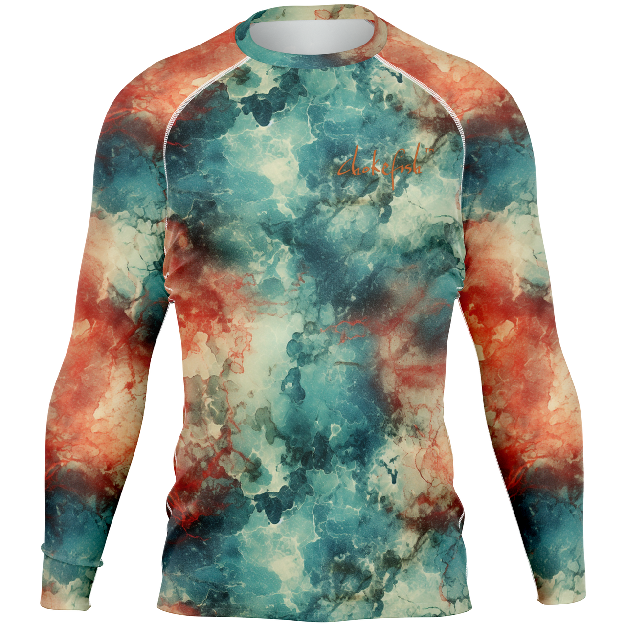 Chokefish™ Long Sleeve Rashguard Acid-Wash Men's Shirt-004