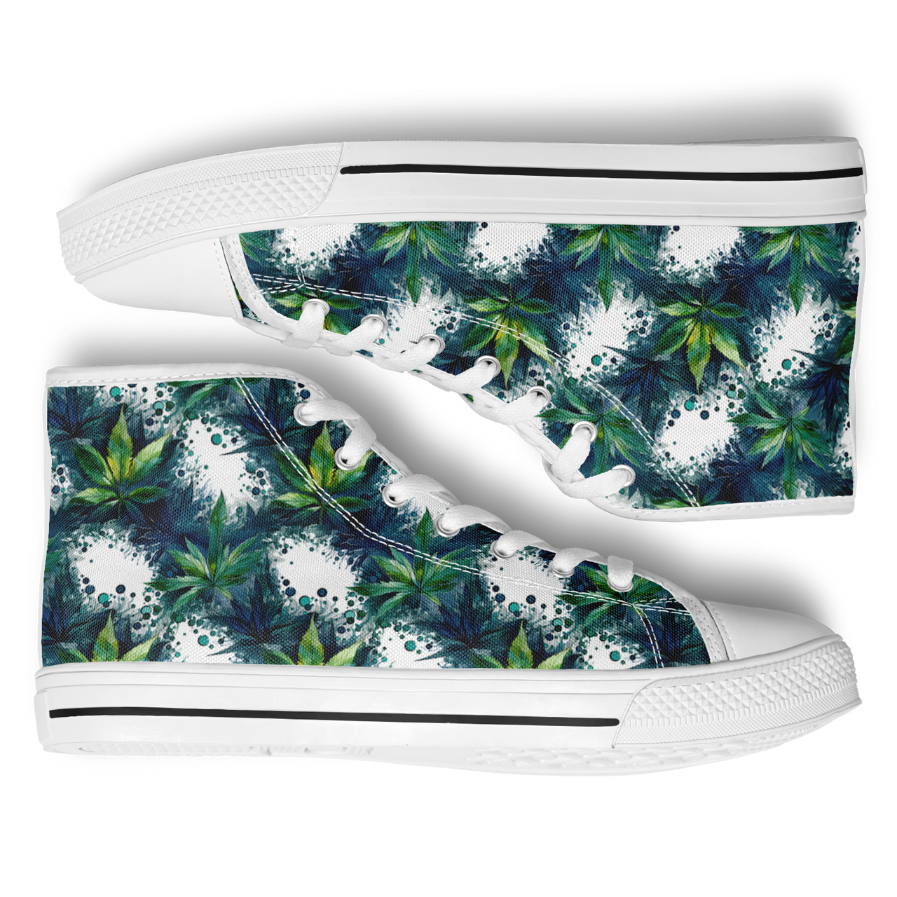 Chokefish™ Urban Peak Retro High Tops-Cannabis-013