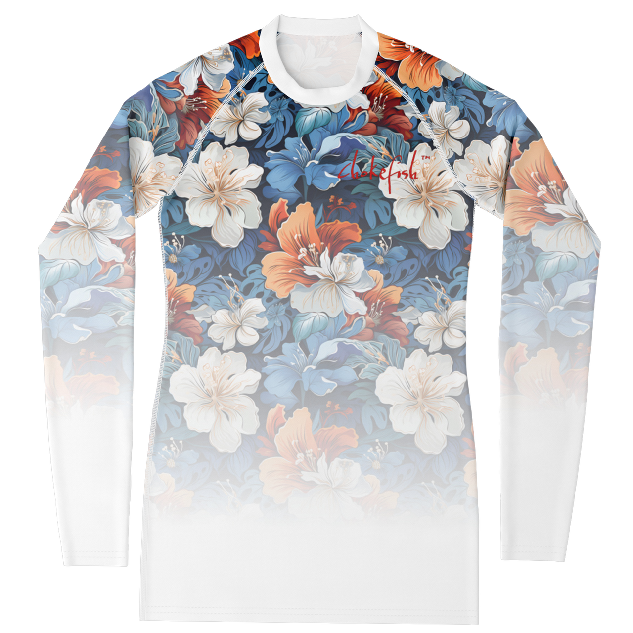 Chokefish™ Long Sleeve Rashguard Floral Woman's Shirt-008-2