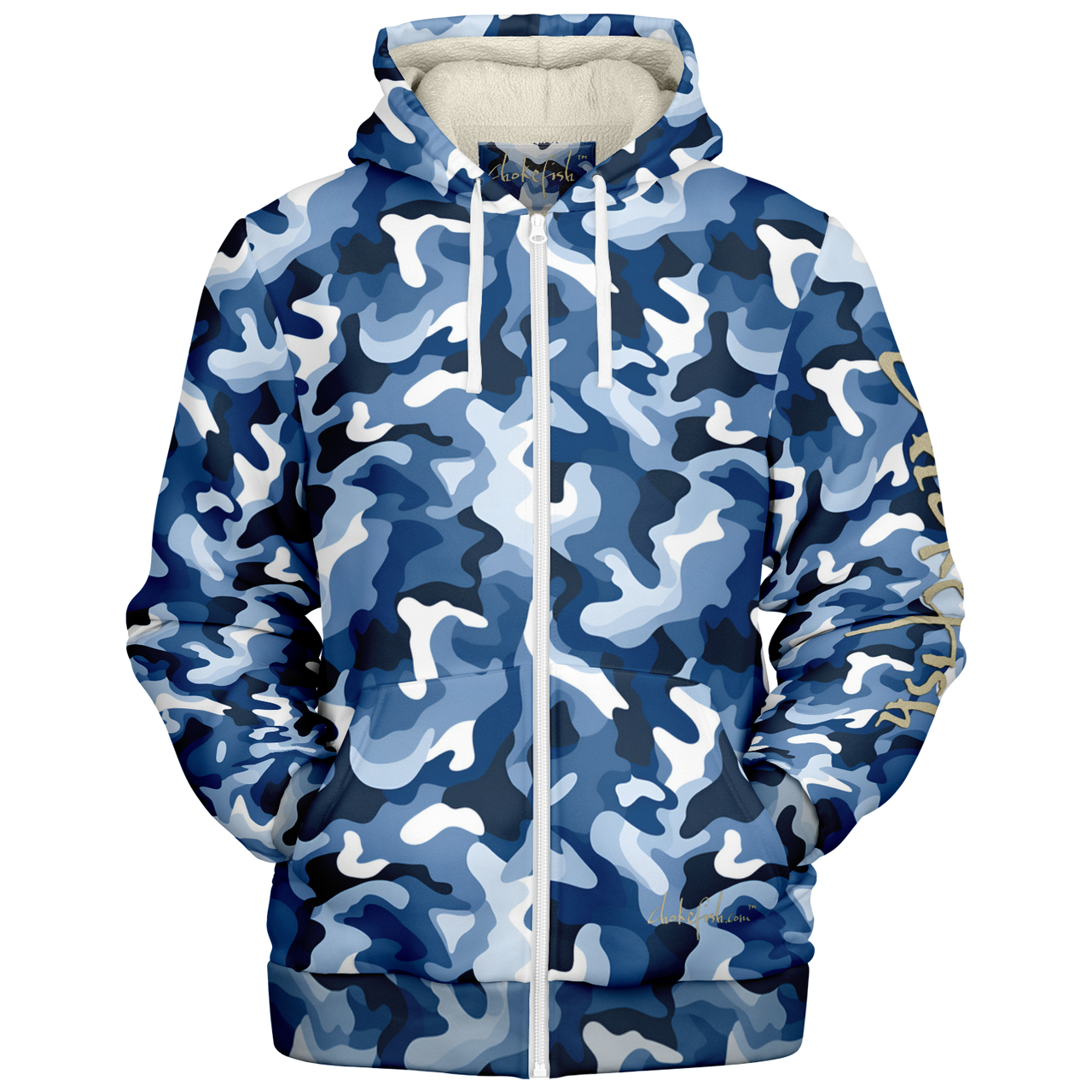 Chokefish™ Microfleece Zip-Up Hoodie Camouflage-005