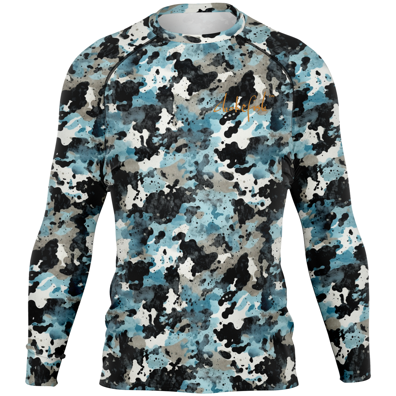 Chokefish™ Long Sleeve Rashguard Acid-Wash Men's Shirt-010
