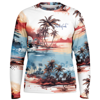 Chokefish™ Long Sleeve Every Day All Weather Trees&Boats Shirt Men's-001