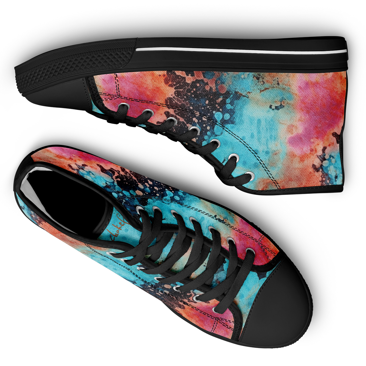 Chokefish™ Urban Peak Retro High Tops-Acid-Wash-005-2