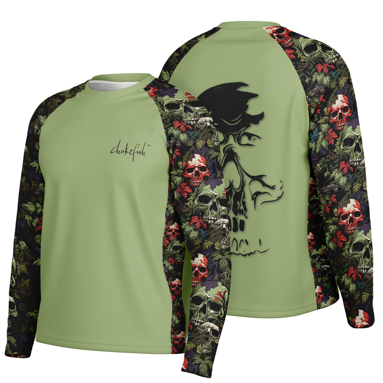 Chokefish™ Long Sleeve Every Day All Weather Skulls Shirt Men's-026