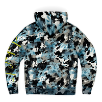 Chokefish™ Microfleece Zip-Up Hoodie Acid-Wash Colors-012B