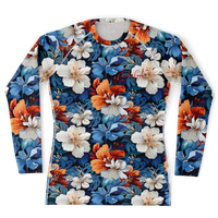 Chokefish™ Long Sleeve Rashguard Floral Men's Shirt-008