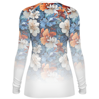Chokefish™ Long Sleeve Rashguard Floral Woman's Shirt-008-2