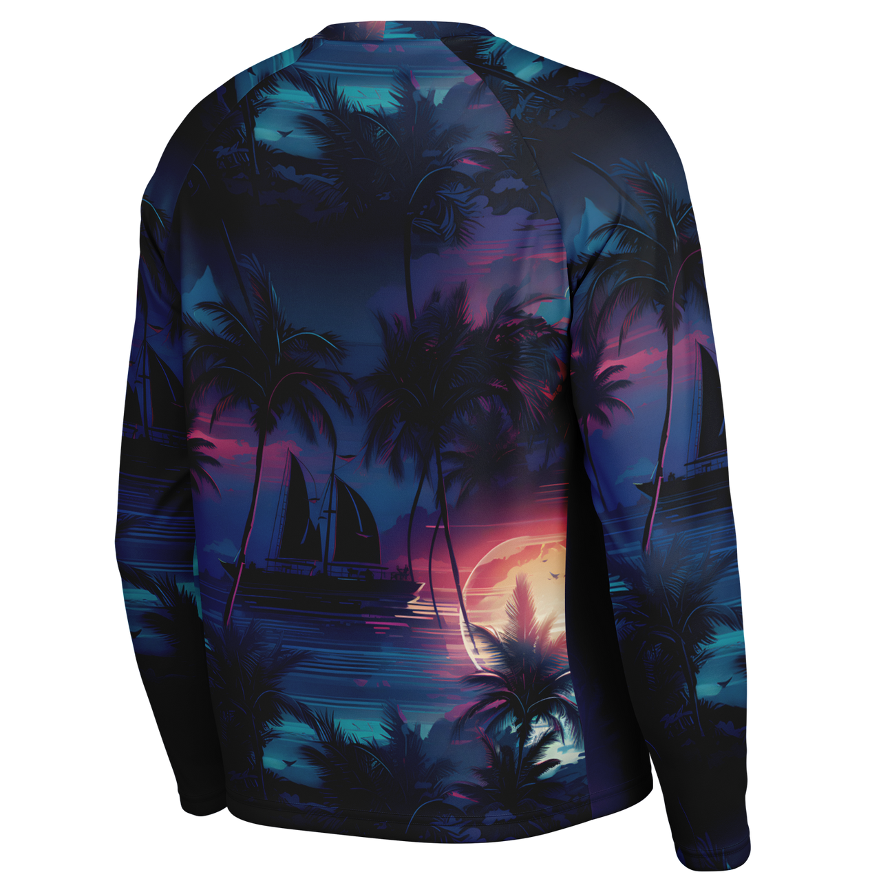 Chokefish™ Long Sleeve Every Day All Weather Trees&Boats Shirt Men's-012