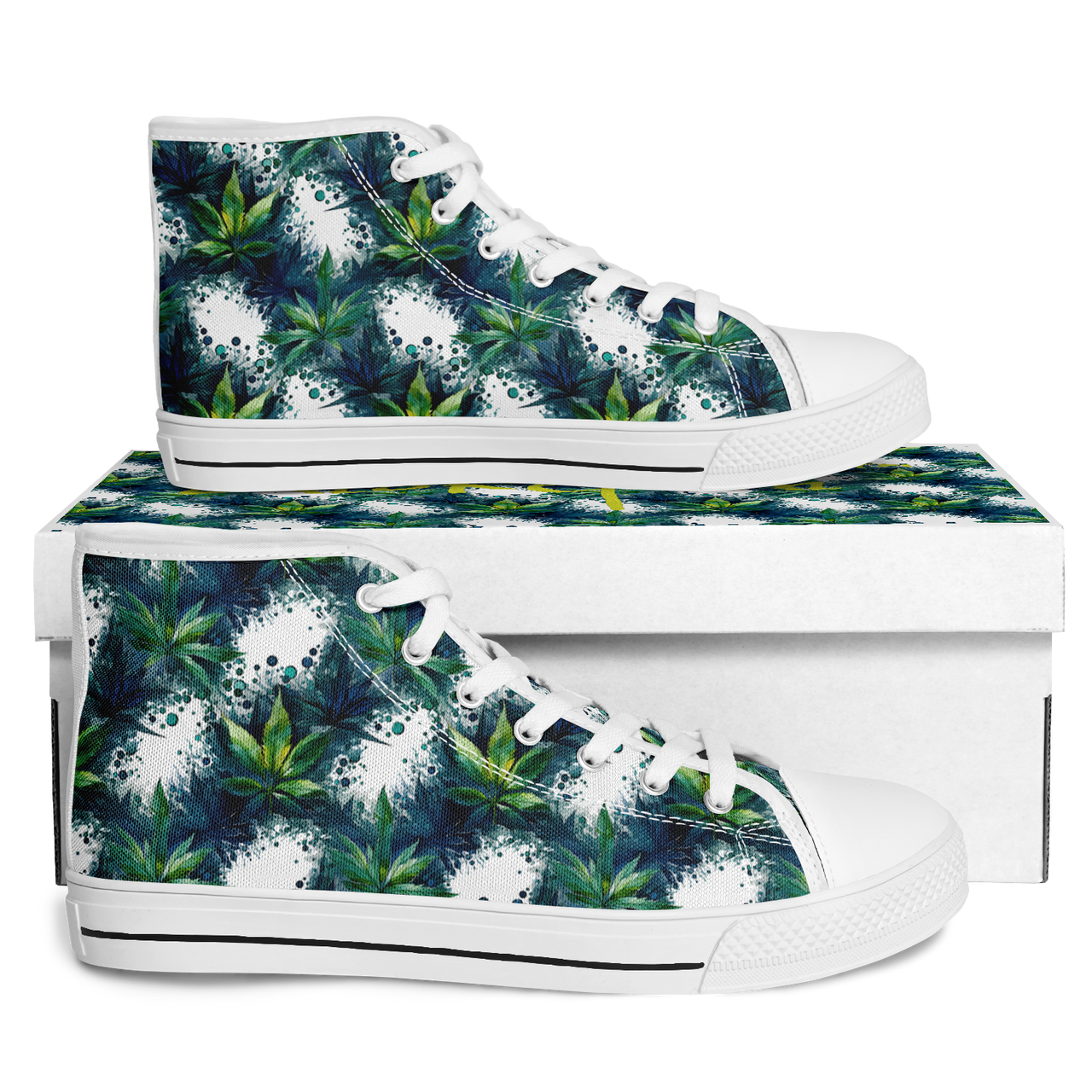 Chokefish™ Urban Peak Retro High Tops-Cannabis-013