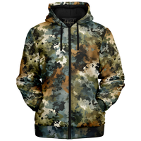 Chokefish™ Microfleece Zip-Up Hoodie Acid-Wash Colors-016B