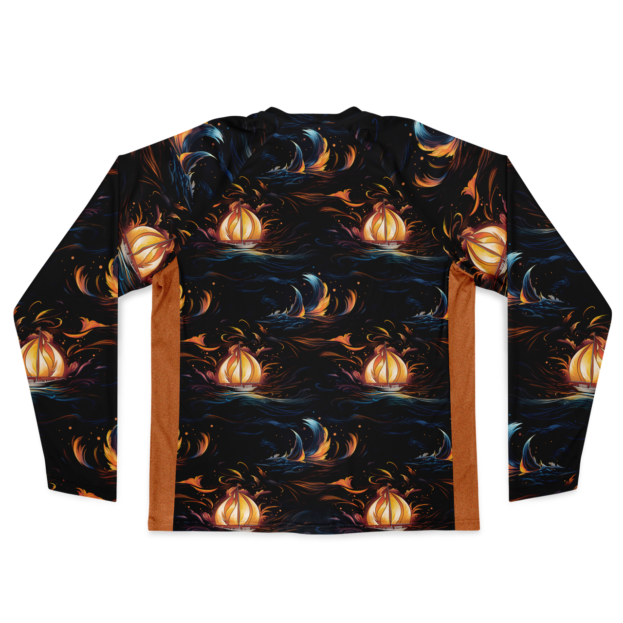 Chokefish™ Long Sleeve Every Day All Weather Trees&Boats Shirt Men's-005