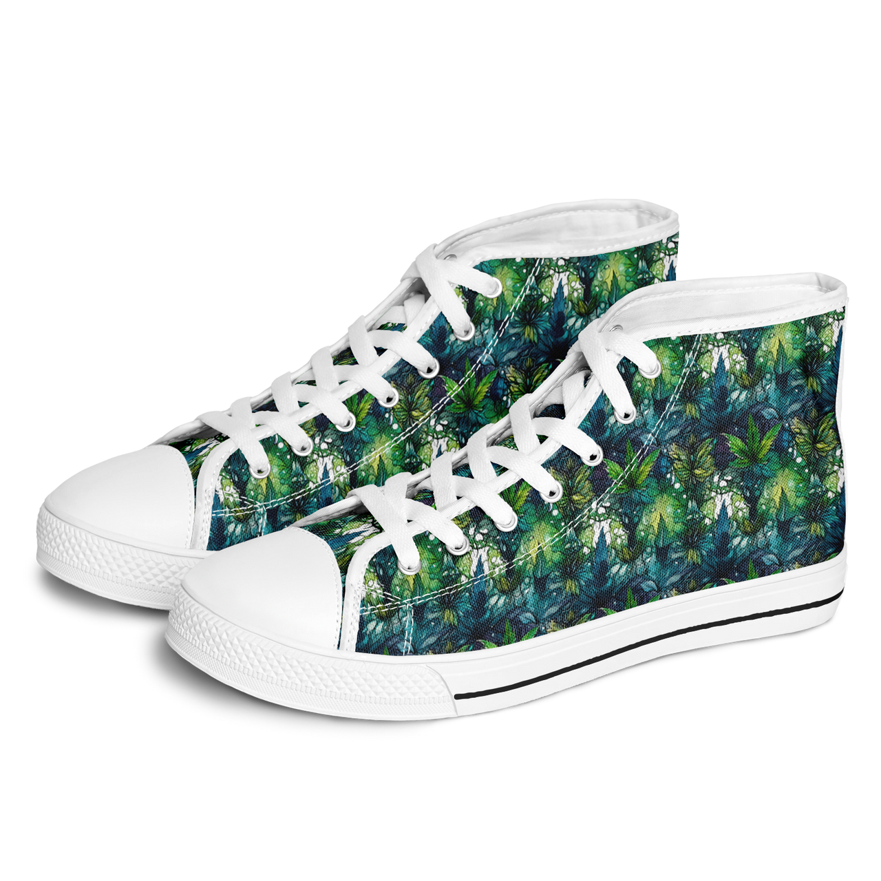 Chokefish™ Urban Peak Retro High Tops-Cannabis-012