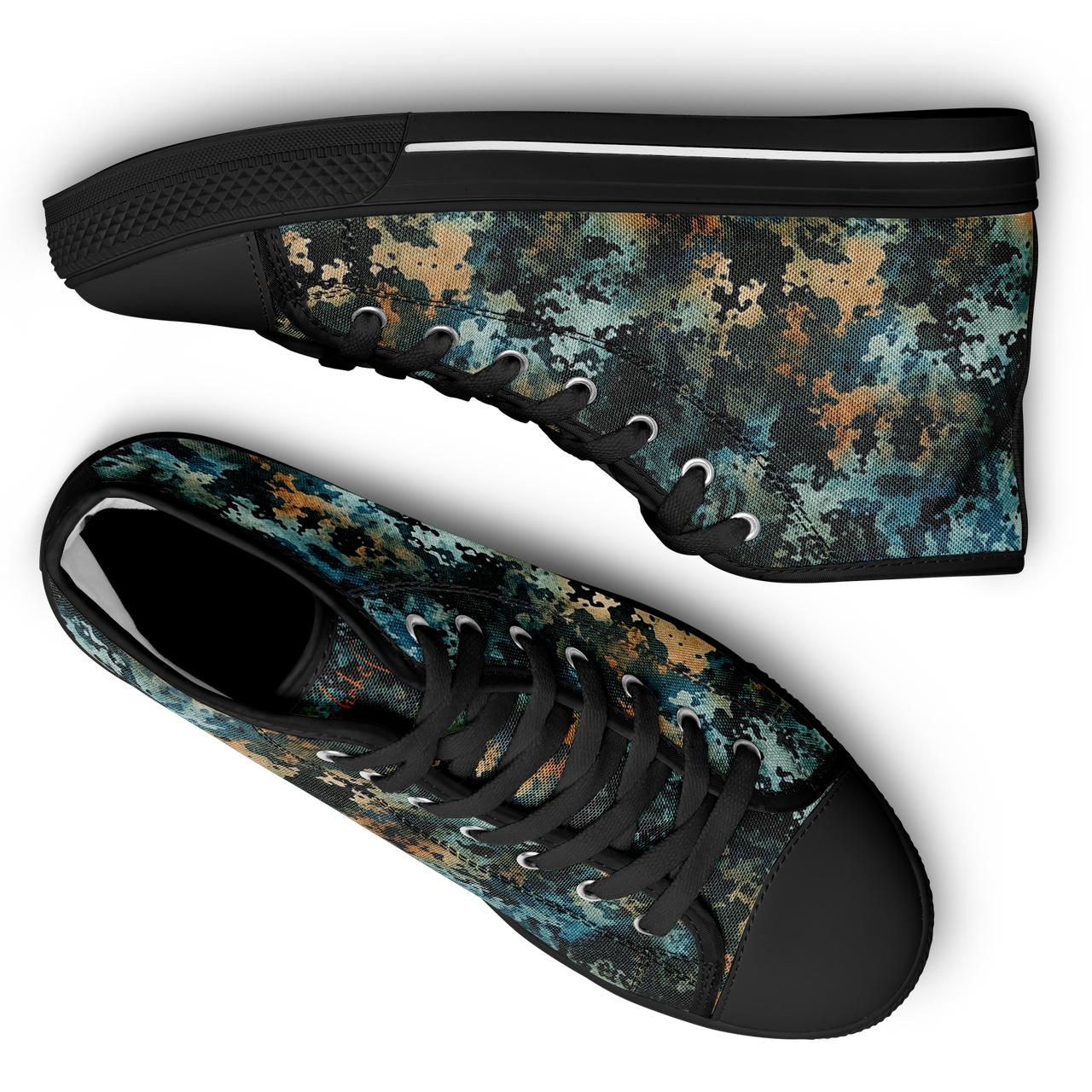 Chokefish™ Urban Peak Retro High Tops-Acid-Wash-002-2