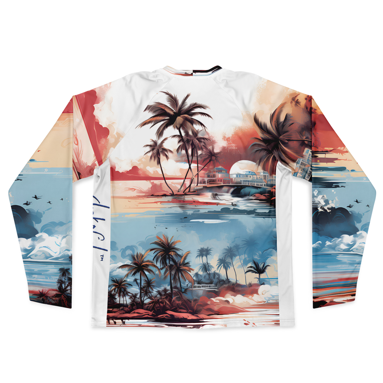 Chokefish™ Long Sleeve Every Day All Weather Trees&Boats Shirt Men's-001-Special-Edition