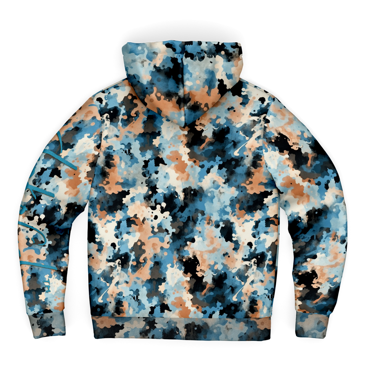 Chokefish™ Microfleece Zip-Up Hoodie Acid-Wash Colors-003