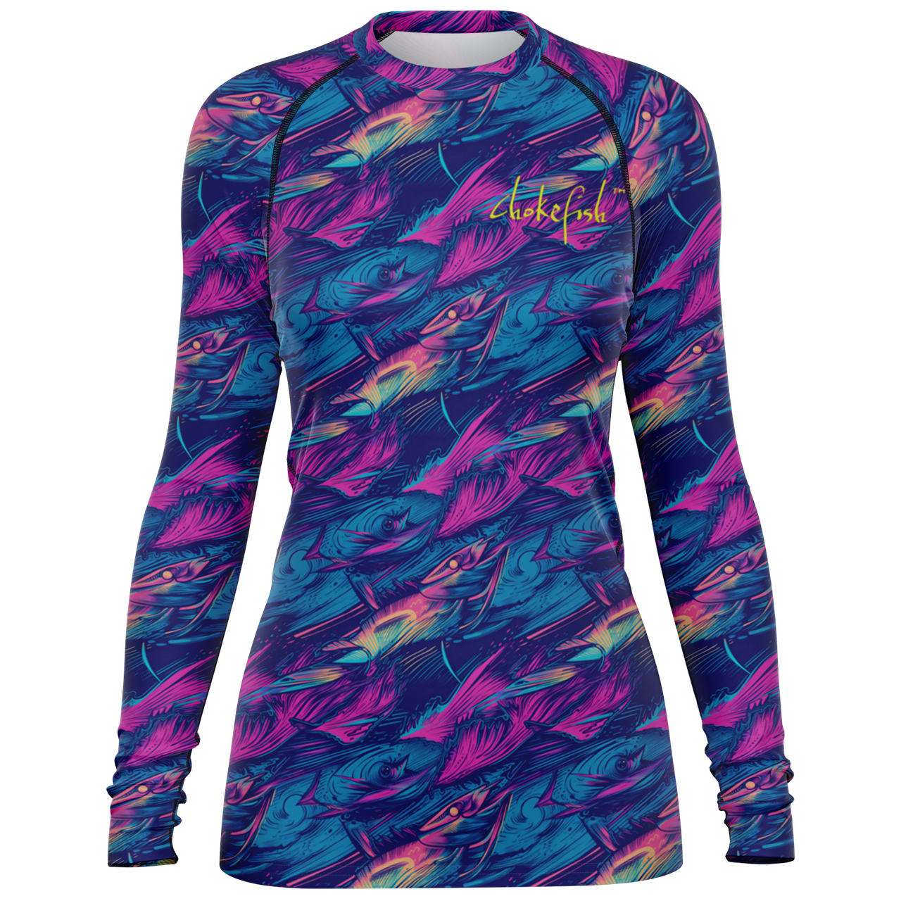 Chokefish™ Long Sleeve Rashguard Marine Woman's Shirt-006