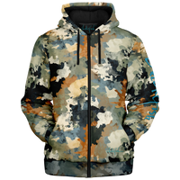Chokefish™ Microfleece Zip-Up Hoodie Acid-Wash Colors-013B