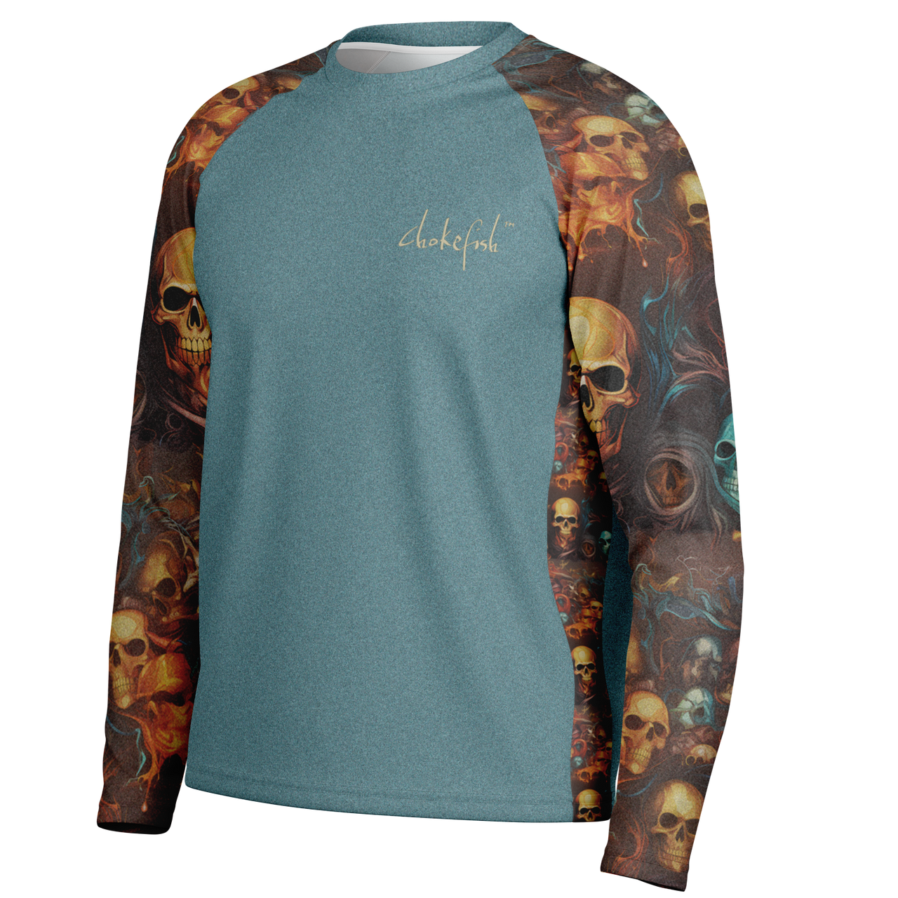 Chokefish™ Long Sleeve Every Day All Weather Skulls Shirt Men's-003