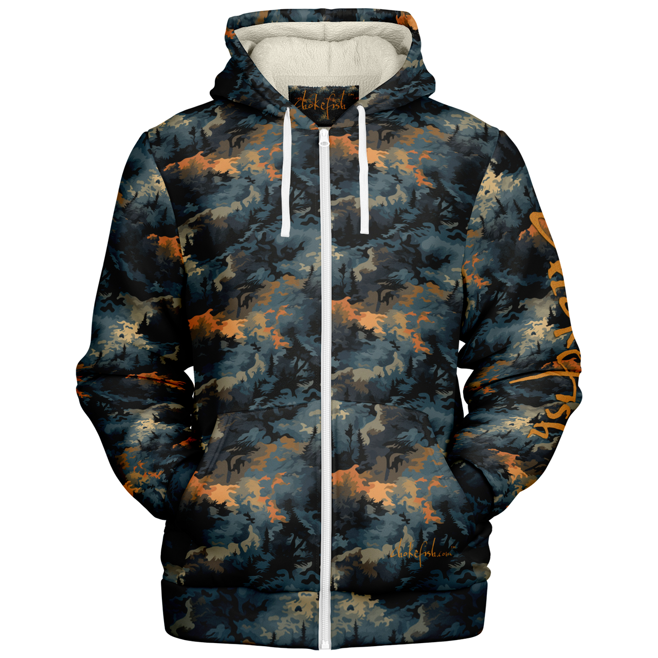 Chokefish™ Microfleece Zip-Up Hoodie Camouflage-003