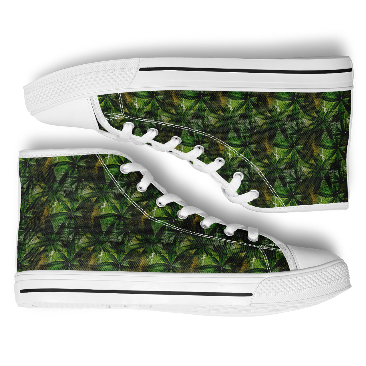 Chokefish™ Urban Peak Retro High Tops-Cannabis-002