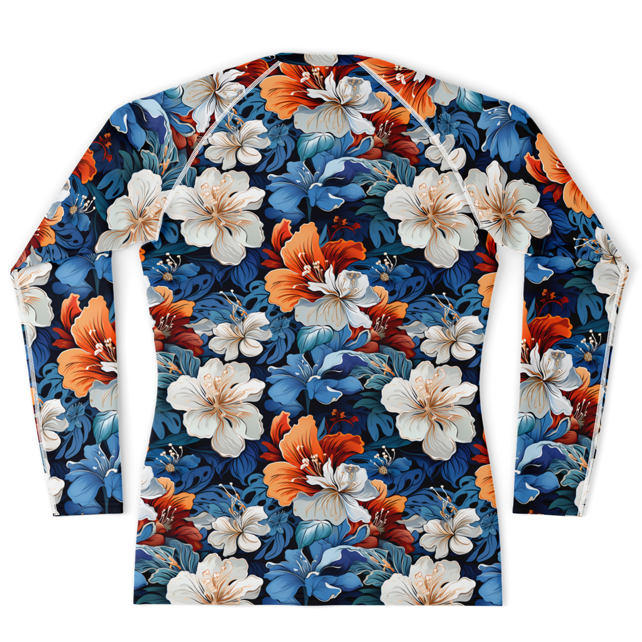 Chokefish™ Long Sleeve Rashguard Floral Men's Shirt-008