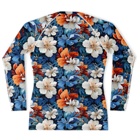 Chokefish™ Long Sleeve Rashguard Floral Men's Shirt-008