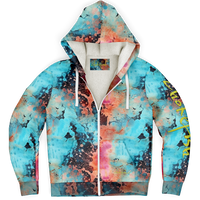 Chokefish™ Microfleece Zip-Up Hoodie Acid-Wash Colors-007
