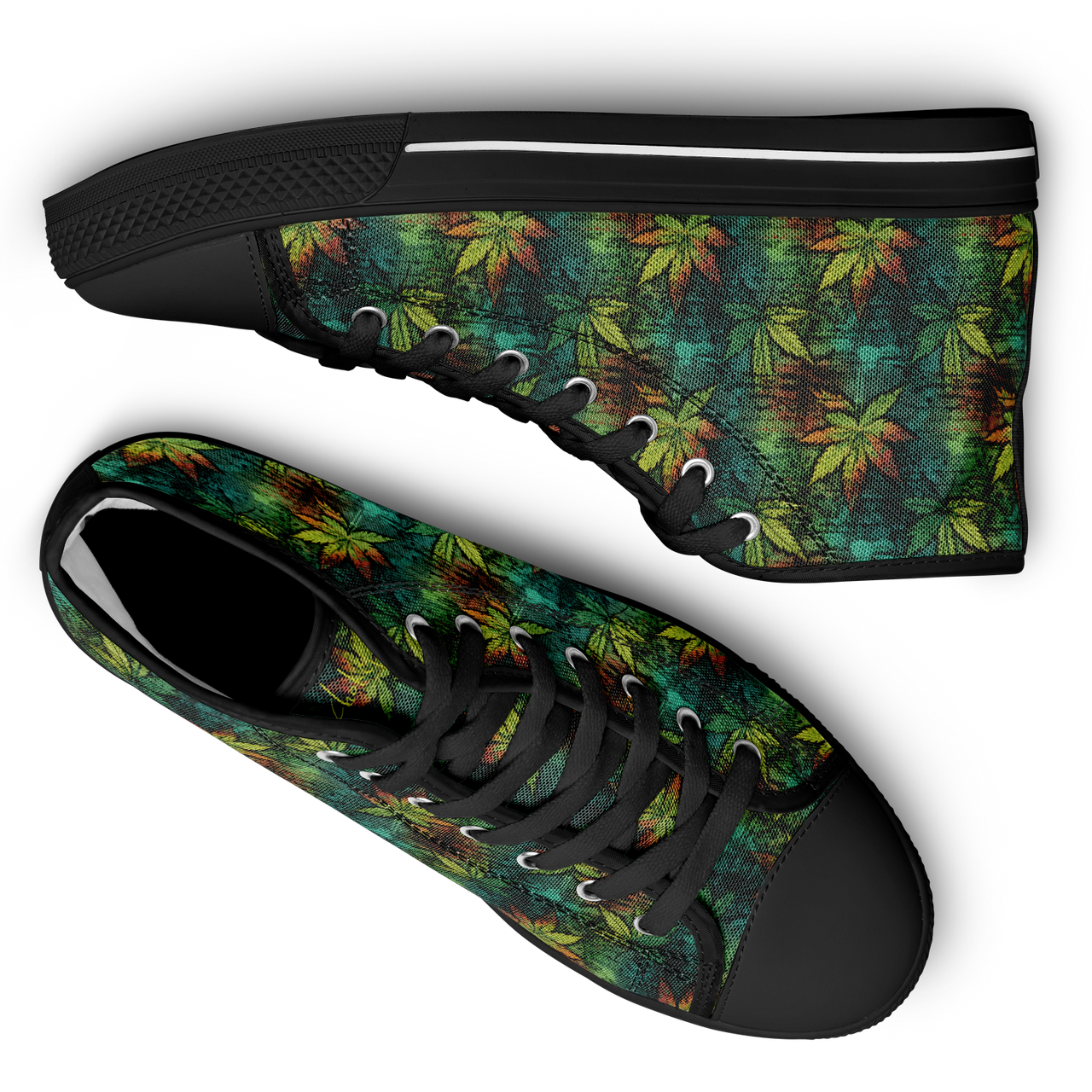 Chokefish™ Urban Peak Retro High Tops-Cannabis-003-2