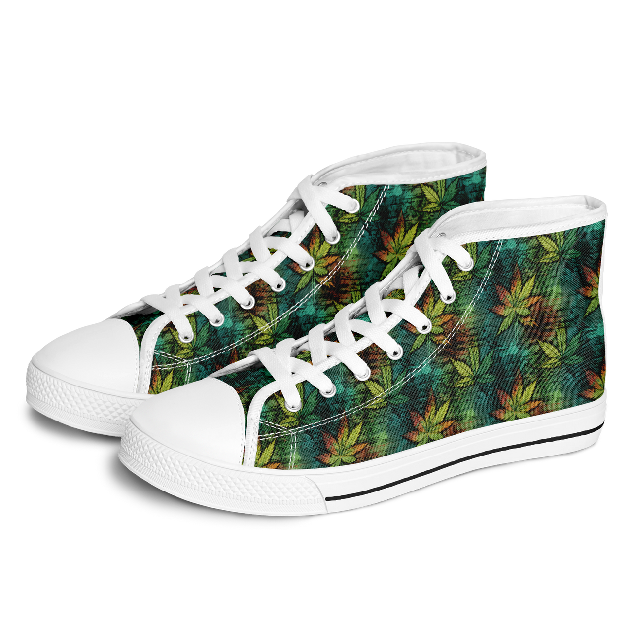 Chokefish™ Urban Peak Retro High Tops-Cannabis-003