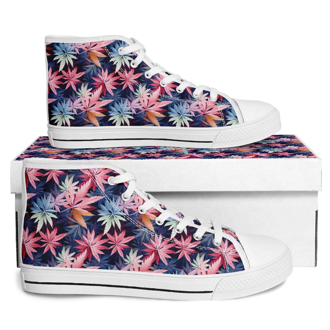 Chokefish™ Urban Peak Retro High Tops-Cannabis-001