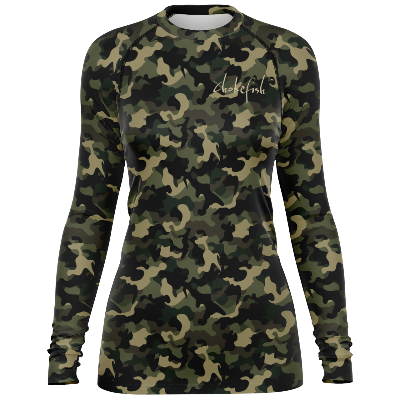 Chokefish™ Long Sleeve Rashguard Camouflage Woman's Shirt-008