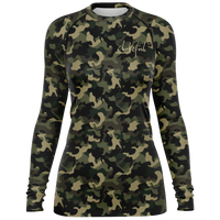 Chokefish™ Long Sleeve Rashguard Camouflage Woman's Shirt-008