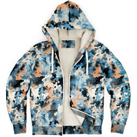 Chokefish™ Microfleece Zip-Up Hoodie Acid-Wash Colors-017