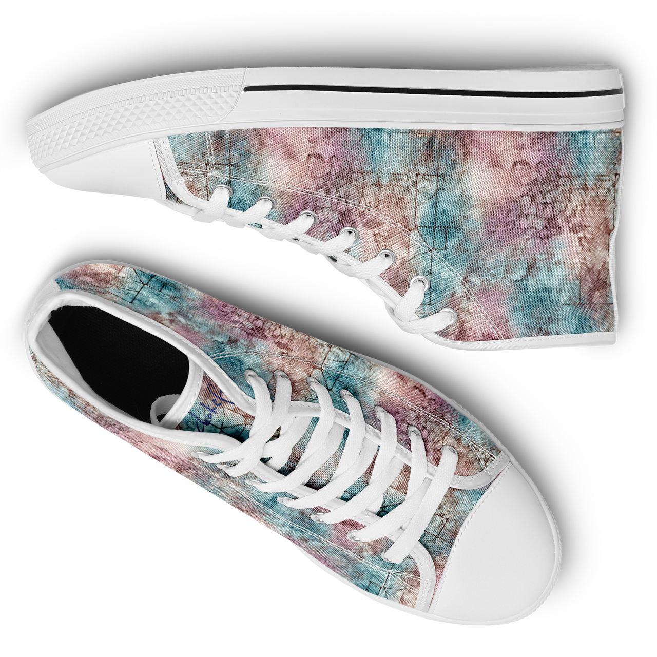 Chokefish™ Urban Peak Retro High Tops-Acid-Wash-003