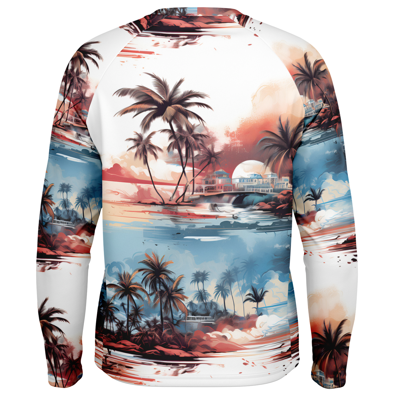 Chokefish™ Long Sleeve Every Day All Weather Trees&Boats Shirt Men's-001