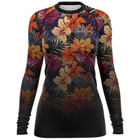 Chokefish™ Long Sleeve Rashguard Floral Woman's Shirt-007-2