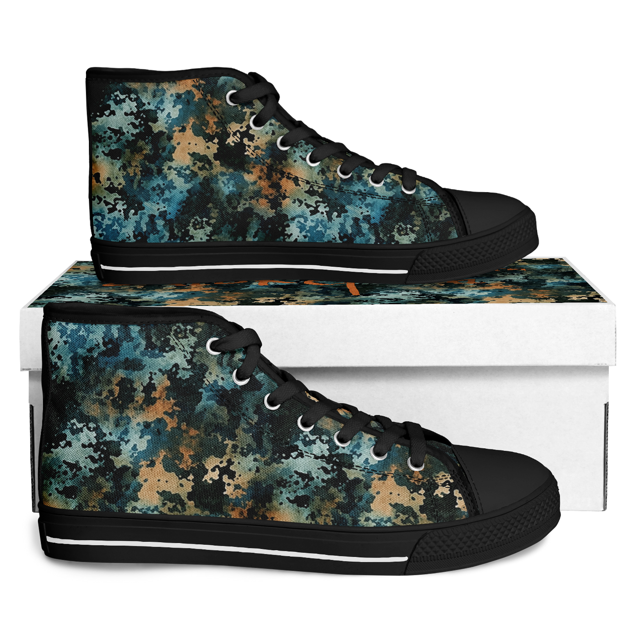 Chokefish™ Urban Peak Retro High Tops-Acid-Wash-002-2