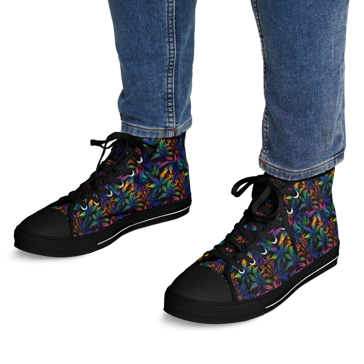 Chokefish™ Urban Peak Retro High Tops-Cannabis-011-2