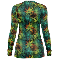 Chokefish™ Long Sleeve Rashguard Cannabis Woman's Shirt-004